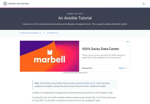 An Ansible Tutorial