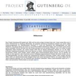 Projekt Gutenberg – Klassische Literatur Online